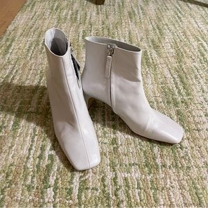 NWT Mango White Ankle Boots